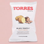 Torres Black Truffle chips with a blush-pink background